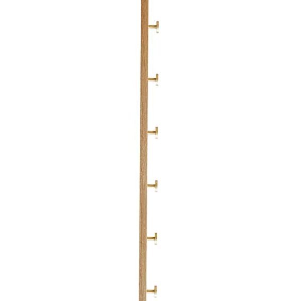 MOUD Home OAK knagerække med messing knager 100 cm