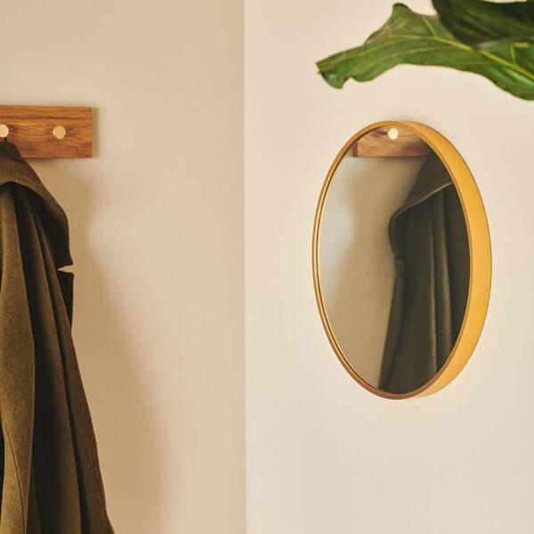 MOUD Home Reflection rundt spejl med messing ramme