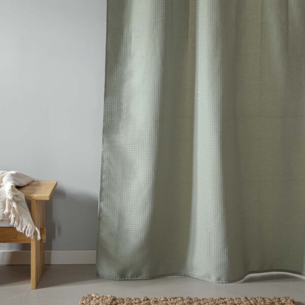 Moud Home waffle badeforhæng i army grøn