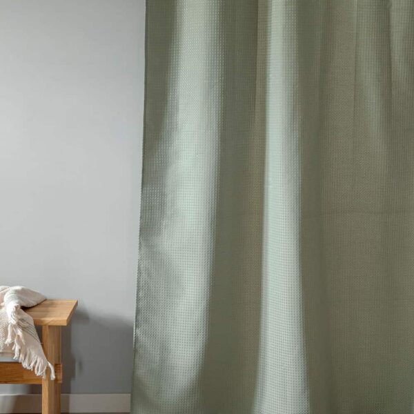 Moud Home waffle badeforhæng i army grøn