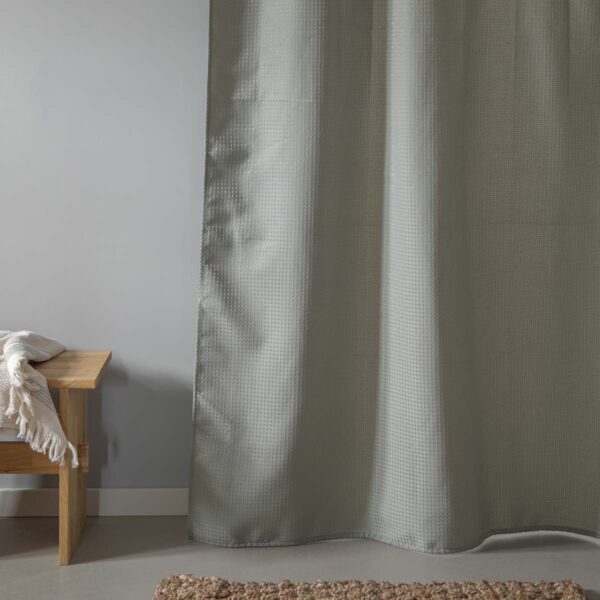 Moud Home waffle badeforhæng i army grøn