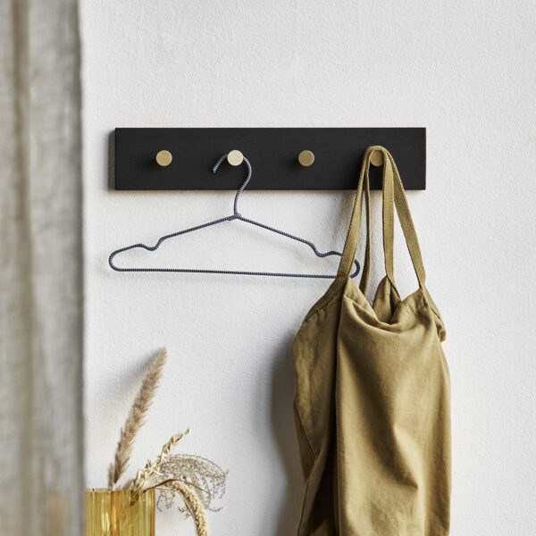 MOUD Home OAk knagerække sort, 50 cm