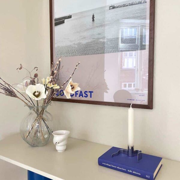 moud home wavy lysestage i blank sølv