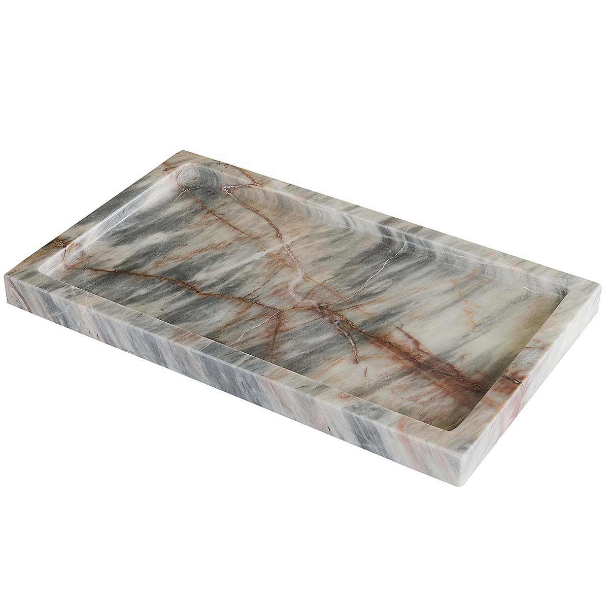 Billede af MARBI marmor bakke - brun - 15x25 cm