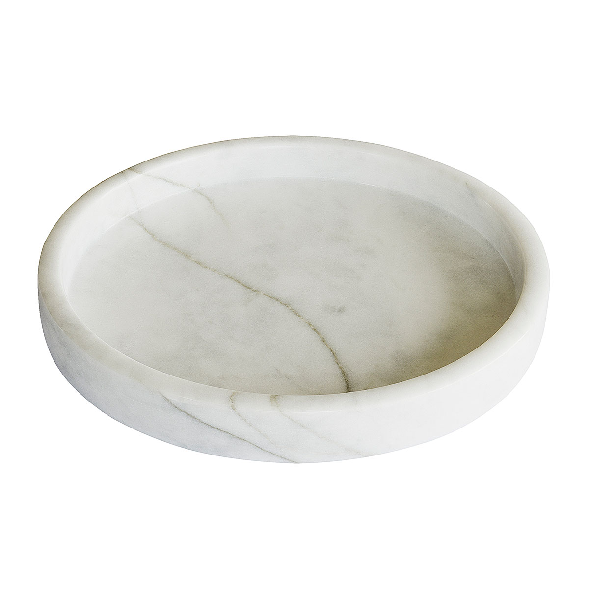 Billede af MARBI marmor bakke - hvid - Ø22 cm