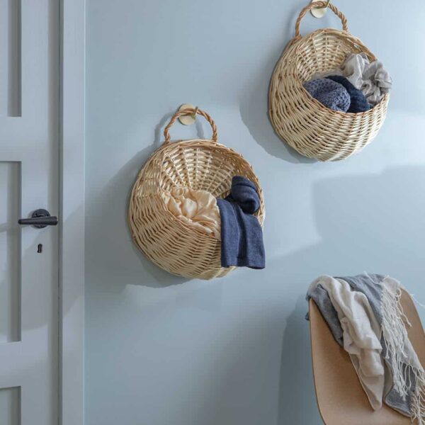 moud home rata kurv til væg - flettet vægkurv i rattan