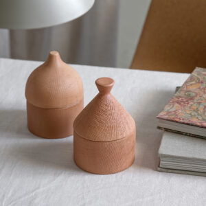 MOUD Home Rustic keramik krukke med låg