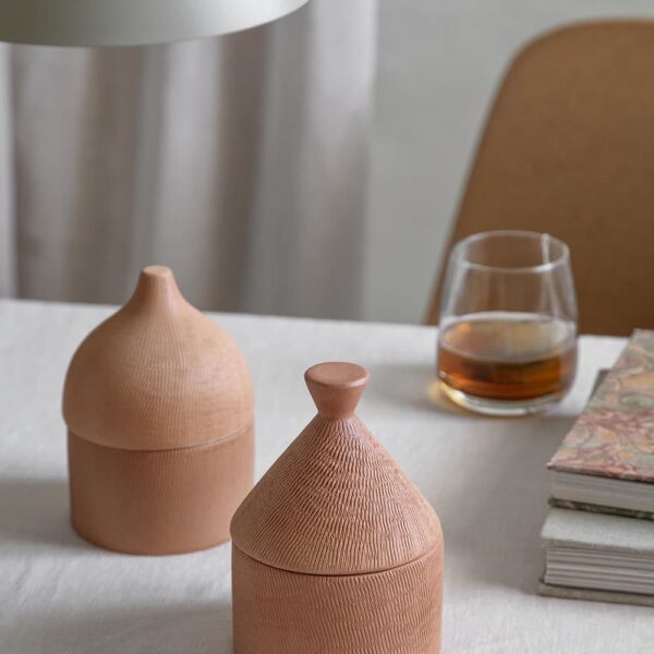 MOUD Home Rustic keramik krukke med låg