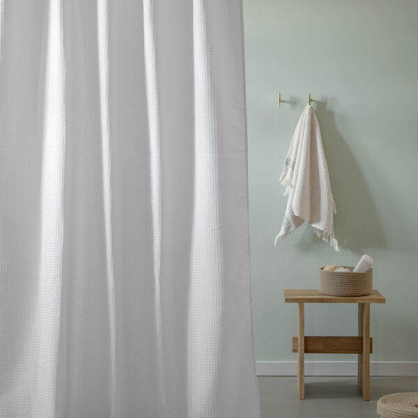 Moud Home waffle badeforhæng i hvid