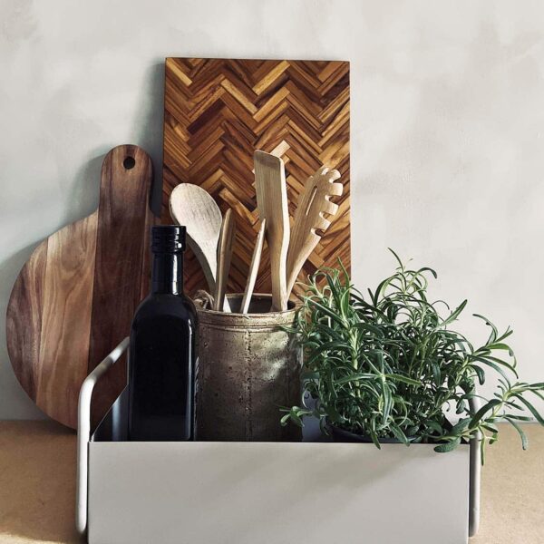 MOUD Home box bakke med håndtag i beige.