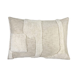 MOUD Home kala pudebetræk 40x60 cm i lys beige. Tuftet pudebetræk.