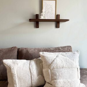 MOUD Home kala pudebetræk 50x50 cm i lys beige. Tuftet pudebetræk.