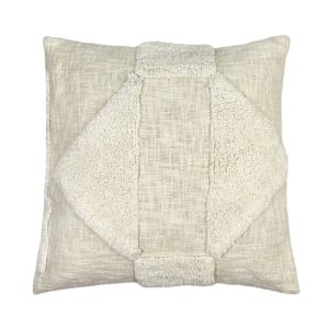 MOUD Home kala pudebetræk 50x50 cm i lys beige. Tuftet pudebetræk.