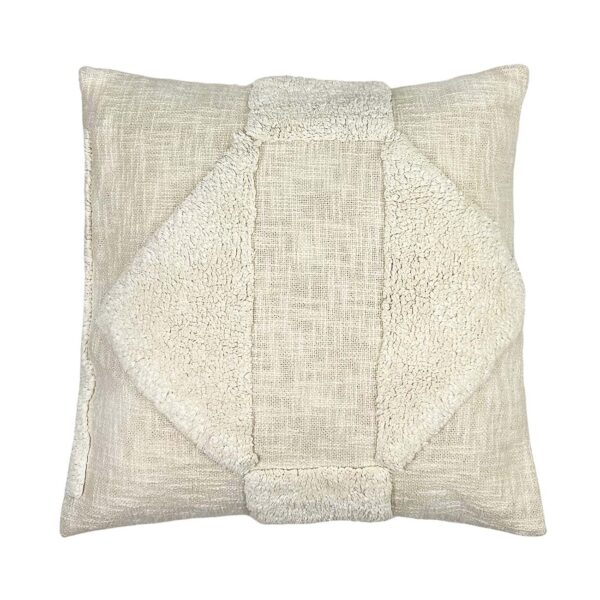MOUD Home kala pudebetræk 50x50 cm i lys beige. Tuftet pudebetræk.