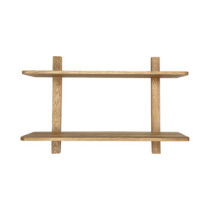 MOUD Home Nord hylde i egetræ 80 cm bred. Reol i egetræ med 2 hylder.