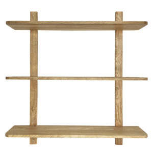 MOUD Home Nord hylde i egetræ 80 cm bred. Reol i egetræ med 3 hylder.