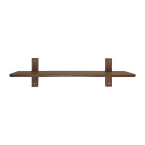 MOUD Home Nord hylde i massiv termo ask med messing skruer. 80 cm.