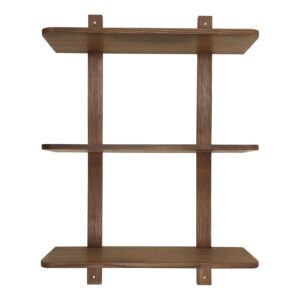 MOUD Home Nord hylde i massiv termo ask med messing skruer. Med 3 hylder - 60 cm lange.