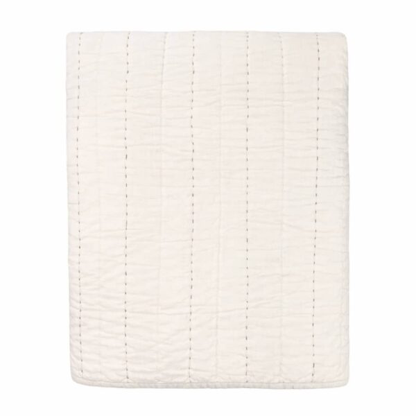 Senses quiltet sengetæppe beige 260x260 cm.