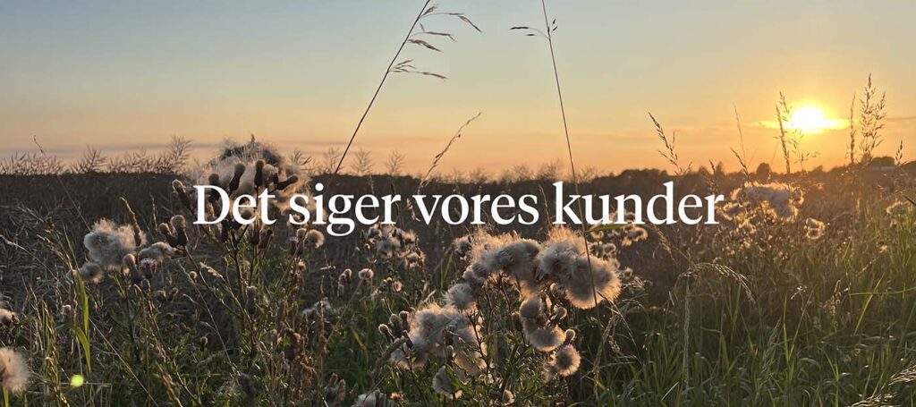Banner forside - det siger vores kunder
