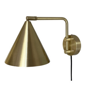 Moud home mas væglampe i børstet messing