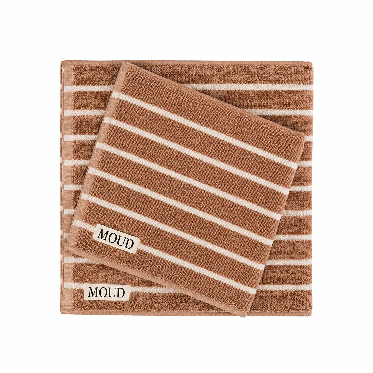 MOUD Home Lino håndklæder sampak med 2 stk. i clay brown