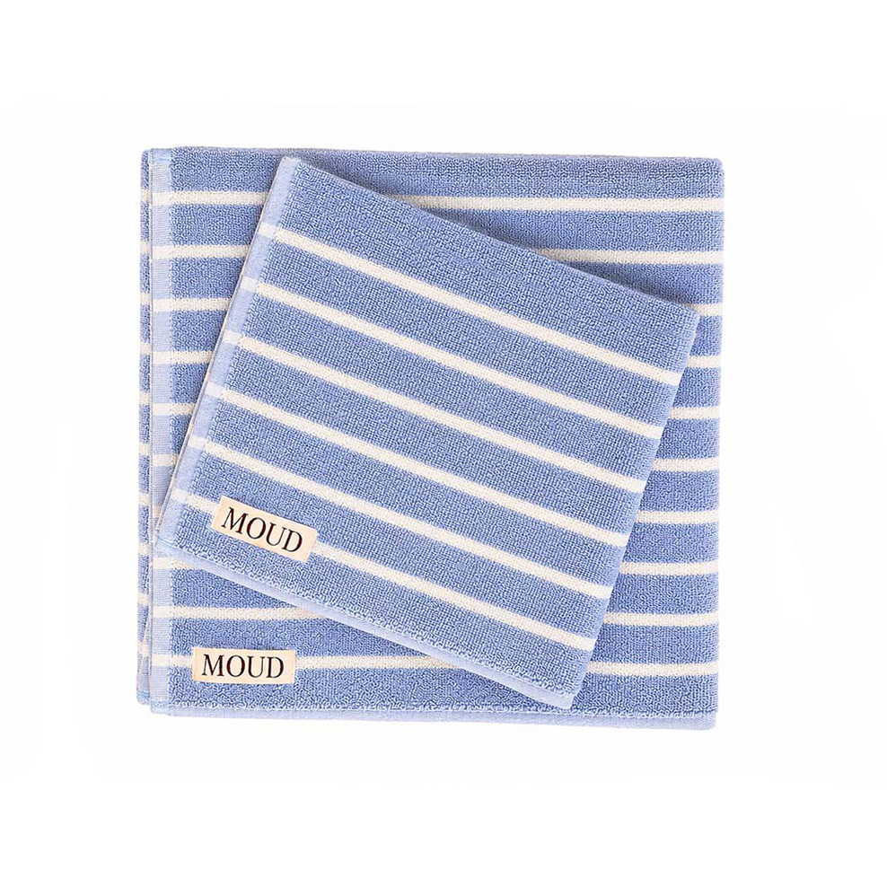MOUD Home Lino håndklæder sampak med 2 stk. i ocean blue